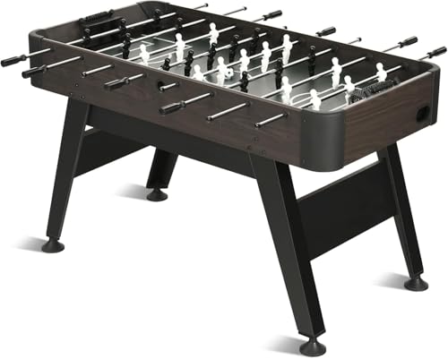 RAYKEEP Foosball Table, 54" Full Size Games Table w/ 2 Balls for Adults & Kids, Arcade Soccer Table for Home, Game Room, Office, Party - color: Dark Wood Grain