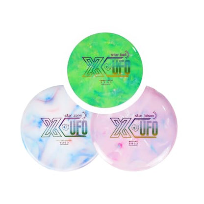 X-UFO Disc Golf Set - Disc Golf Starter Set, Includes 1 Putter, 1 Driver, and 1 midrange disc, Weighing 170-178 Grams Suitable for Beginners and Professional disc Golf tournaments - color: Set 1