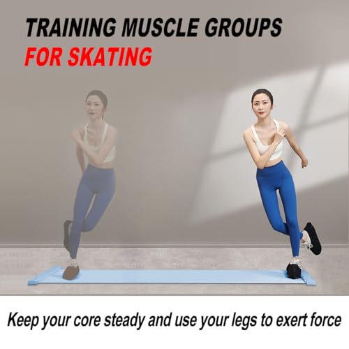 kasifei 6ft Slide Board, Portable Ice Hockey Training Aid, Hockey Training Equipment for Low-Impact, Home Gym Workout and Sports Training