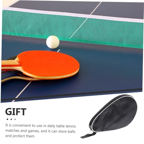 Yardwe Table Tennis Paddle Storage Bag Reusable Protective Fixed Case Black Semi-Circle Design Suitable for Ping Pong Paddle and Ball Storage