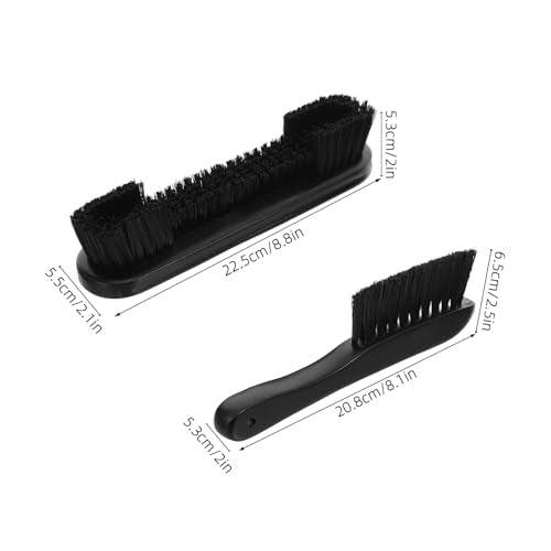 Pool Table Cleaning Brush Set 2pcs with Nylon Bristles and Wooden Handles for Felt and Rail Maintenance, Billiard Table Accessories for Home and Club Use