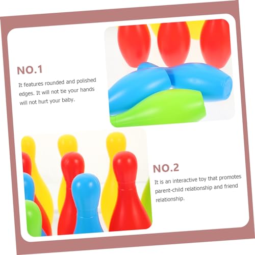 WOONEKY 12Pcs Bowling Set Interactive Outdoor Fun with Pins Balls Materials for Preschoolers for Family Playtime and Garden Games