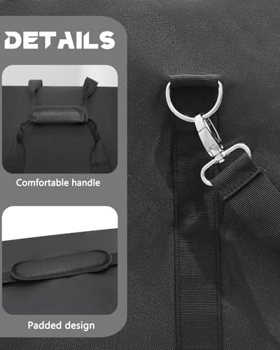 Board Game Bag- Water-Resistant Oxford Fabric with Convertible Handheld Design, 20.5" L x 13" W x 13" H, Includes 3 Elastic Box Bands