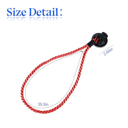 zipelo Hat Mounts for Car, Cowboy Hat Holder Rack with Suction Cup and Handmade Rope, Car Accessories, Universal Cowboy Hat Hanger for SUV Truck Vehicle Home (Red) - color: Red