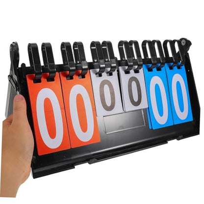 LIOOBO Portable Table Top Basketball Scoreboard Tennis Scorekeeper for Net Flip Scoreboard for Games