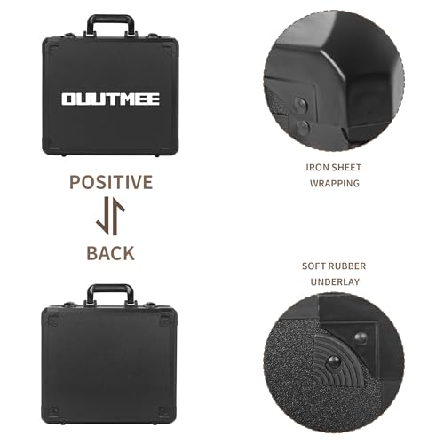 12.6 Inch Carrying Case With Customizable Pre-Diced Foam, Aluminum Case, Aluminum Alloy Sturdy Build, Storage Case for Microphone, Equipment, Camera, Tools, Recorder, etc - size: 12.6x9.8x5.5 Inch
