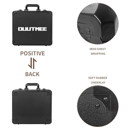 12.6 Inch Carrying Case With Customizable Pre-Diced Foam, Aluminum Case, Aluminum Alloy Sturdy Build, Storage Case for Microphone, Equipment, Camera, Tools, Recorder, etc - size: 12.6x9.8x5.5 Inch