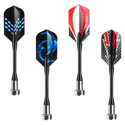 Accmor Magnetic Darts, 12pcs Replacement Magnet Darts Plastic Darts for Dartboard - color: Red Black Blue-Modern