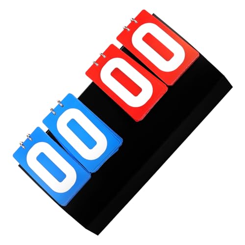 WOONEKY Portable Basketball Scoreboard Sport Scorekeeper Tabletop Scoring Board Water-Resistant PVC Digital Printing Easy Flip for Game Use