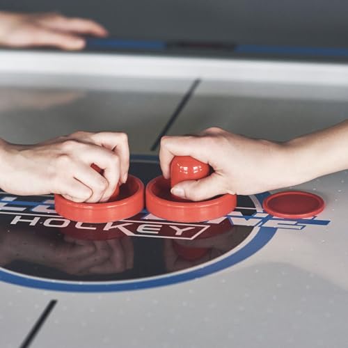 TIESOME 8 PCS Air Hockey Pucks, 2.5" Red Professional Air Hockey Puck Set Durable Pucks for Large Tables Best Air Hockey Accessories for Game Tables Equipment Accessories