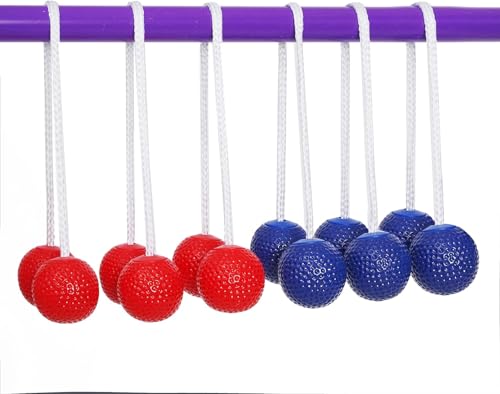 KH Ladderball Balls Set 6 Pack Replacement Balls Ladder Toss Game Balls Soft Golf Balls Safe for Kids - color: Red,Blue