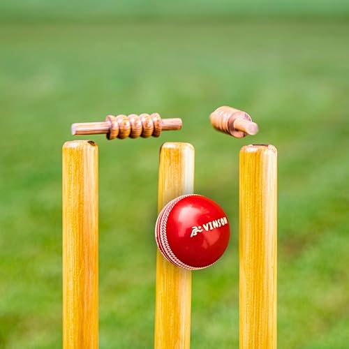 Junior Cricket Kit Set - Pack Includes Stumps, Wickets, Stands, Bat and Ball | Durable Constructions & Designed for Juniors | Indoor & Outdoor Cricket Playing Set for Kids | Birthday Gift
