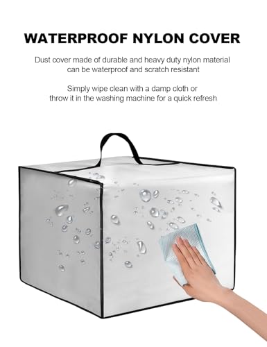 3D Printer Cover Heavy Duty Waterproof Anti-static Nylon Lid for FLASHFORGE Adventurer 5M 3D Printer,3D Printer Universal Protective Case (Silver) - color: Silver