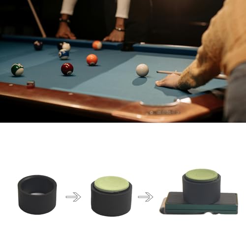 LAKE OF FIRE Chalk Holder Pool Billiards, Pool Cue Chalk Holder with Magnetic Belt Clip Snooker Billiard Accessories - color: Green, style: Round