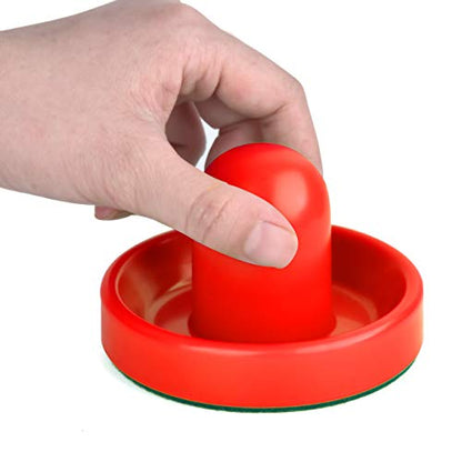 Coopay Air Hockey Pushers and Pucks, Air Hockey Paddles, Goal Handles Paddles Replacement Accessories for Game Tables (4 Striker, 8 Red Puck Pack) - color: Red and Black