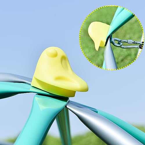 Merax 12FT Climbing Dome with Hammock, Outdoor Geometric Dome Climber Play Center for Kids 3-10 Supporting 1000 lbs, Easy Assembly Jungle Gym - style: 12FT Green & Silver