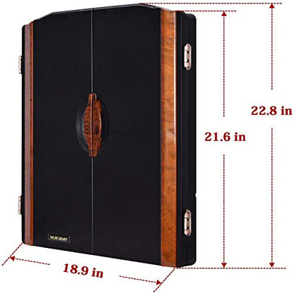 Electronic Dart Board with Cabinet LED Electric Digital Dart Boards for Adults with 12 Soft Tip Darts
