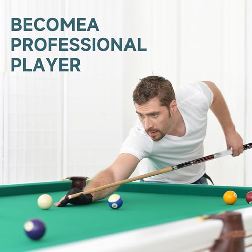 HomeSeason Pool Cue Stick 58" Billiard Cue Sticks 3D Printed Grip Professional Low Deflection Pool Sticks Maple Wood Pool Sticks 13mm Tip - color: 20oz with bag