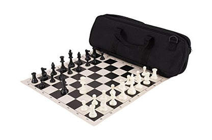 Deluxe Chess Set Combination - Triple Weighted - by US Chess Federation (Black) - color: Black