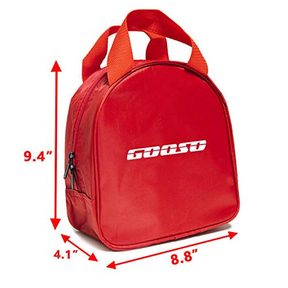 GOOSO Disc Golf Set - Driver, Mid-Range and Putter Discs with Disc Golf Bag for Outdoor and Backyard, Comfortable Plastic, 6 Pack | Driver, Mid-Range and Putter Discs with Comfortable Plastic - style: Bag Red