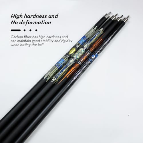 CueMall 58" 2-Piece Billiard Pool Cue Sticks,12.5mm Fiberglass Graphite Composite Billiard Cue Sticks,19oz Pool Sticks Tacos de billar for Adults Men/Women, House or Commercial/Bar Use - color: CueMall-B
