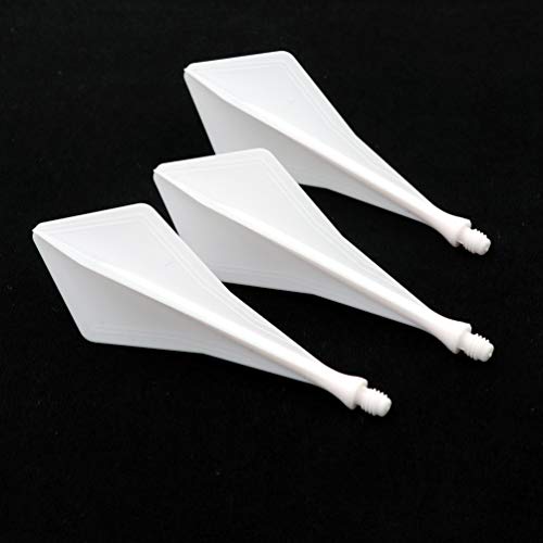 CUESOUL TRAJ AK8 New Integrated Dart Flights and Shafts Wave Shape,Very Slim Dart Flight 3 Sets - color: Diamond Shape-White