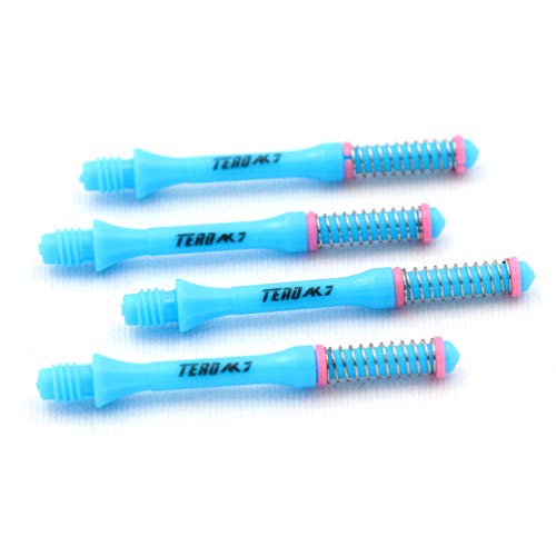 CUESOUL TERO AK7 Slim Dart Shafts S/M/L Built-in Spring Telescopic for Steel Tip Darts and Soft Tip Darts,Set of 3 pcs - color: Sky Blue, size: Shaft Length-32mm