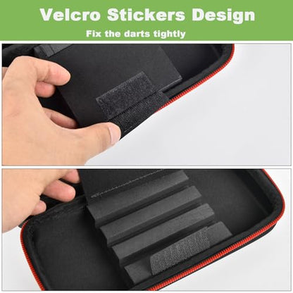 ALKOO Dart Case Holder Bag for 6 pcs Steel and Soft Tip Darts Set | Dart Case Holds 12 Darts with Shafts, Flights and Tips; Hard Shell Travel Pouch Keeps Dart Gear Tidy for Game Night, Leagues - style: Holds 6 Darts