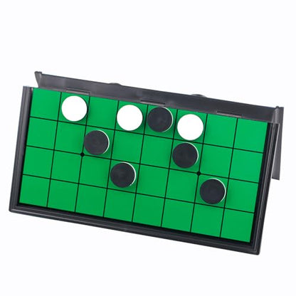 Mini Reversi (Othello) Board Game Set -7.8”, Magnetic Travel Folding Game, Family Fun Game/Gift for Kids (Mini Right Angle Style) - style: Mini Right Angle Style
