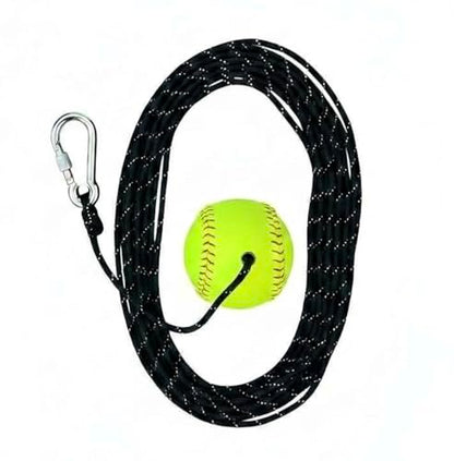 Baseball & Softball Swing Trainer – Practice Your Swing in The Backyard with a Real Ball & Get 50 Feet of Flight Feedback Ages - style: Replacement Softball
