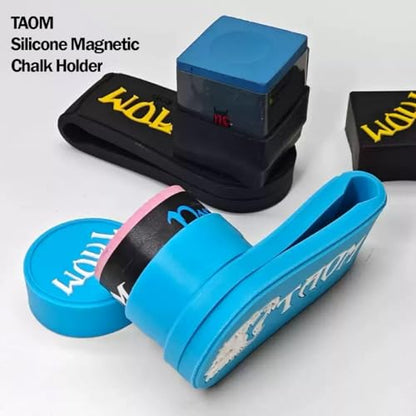 TAOM Magnetic Chalk Holder Belt Clip for Round and Square,Portable Pool Cue Chalk Holder with Silicone Clip,Silent Chalk Holder Pool Billiards,Chalk Case Pool Table Accessories - color: B-Green