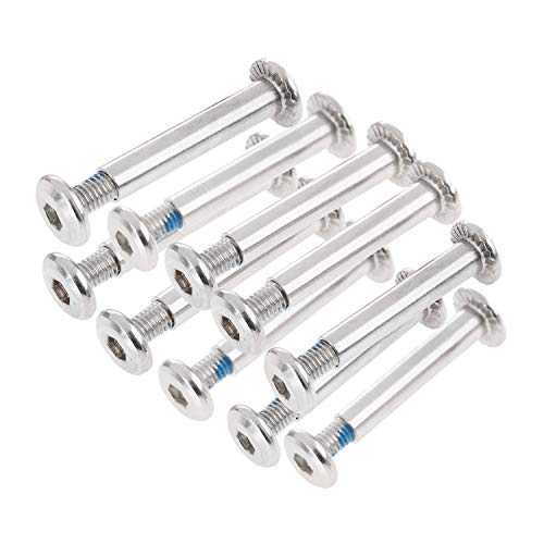 Inline Skate Wheel 15/64" Shaft Hex Socket Screw - color: 10pack-Silver