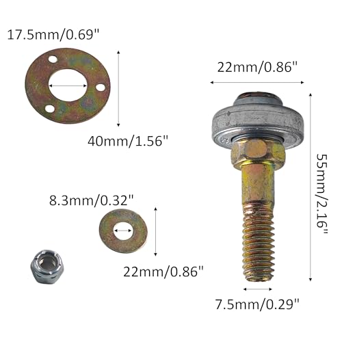 8PCS Rocking Chair Bearing Connecting Pieces, M8x55mm Screws and Bolts Kits, Heavy Duty Furniture Connecting Accessories for Rocking Chairs and Furniture Repair - size: M8x55mm