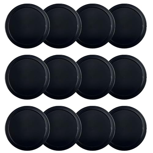 12 Pack 2.5 Inch Air Hockey Pucks for Small Size Table - color: Black