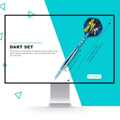 Soft Tip Darts Sets - Soft Tip Darts for Electronic Dartboard Plastic Tip Darts Set with Aluminum Shafts + Extra 3 Dart Flights 3 Replace Plastic Shafts - color: blue