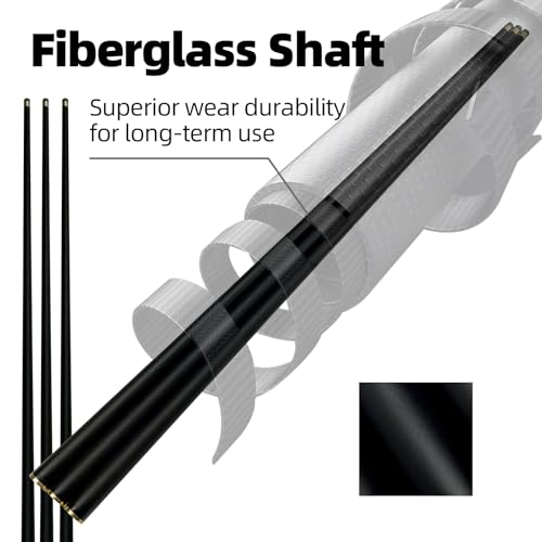 57 Inch Pool Cue Stick - 13mm Fiber Ferrule Tip, Maple Birch Wood Billiard Cue with Chalk & Glove | Explosion-Proof Joint for Home, Bar, Billiard Hall - style: Set of 2 Fiberglass Pool Cue with plum blossom pattern