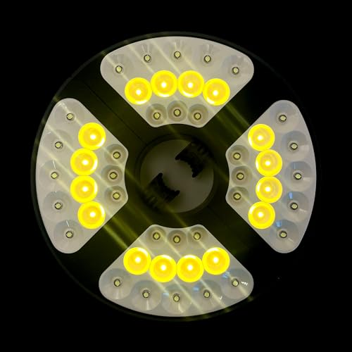 Disc Store Disc Golf Basket Light - Water-Resistant Disc Sports Golf Hole Lights with Stepless Dimming, White LED & Yellow Natural Lights, Up to 72-Hour Runtime