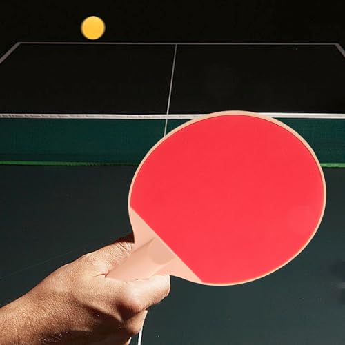 Outdoor Table Tennis Bat Kit with Plastic Elastic Pong Balls Ergonomic Grip Paddles for Performance and Comfortable Play for Outdoor Pong Games and Competitive Matches