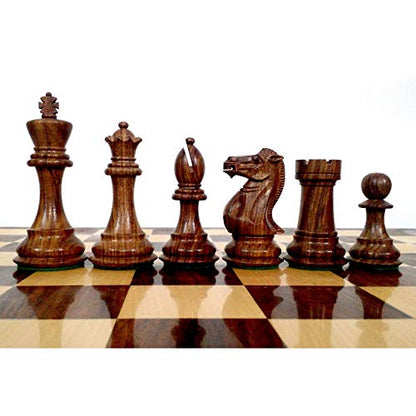 Royal Chess Mall Professional Staunton Chess Pieces Only Chess Set, Golden Rosewood and Boxwood Wooden Chess Set, 4.1-in King, Tournament Chess Set, Weighted Chess Pieces (3.4 lbs) - style: Golden Rosewood