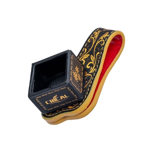 CRICAL Portable Magnetic Pool Chalk Holder Square Chalk Cube Holder Billiard Cue Accessory Gift Idea - color: Black Gold