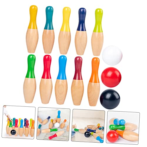 Abaodam 1Set Colorful Bowling Indoor for Family Fun and Party Games Smooth Surface Design for Play Tabletop Bowling Activity