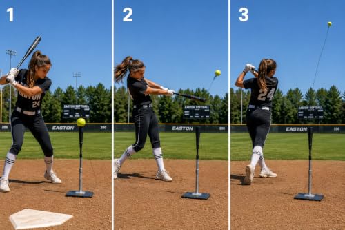 Baseball & Softball Swing Trainer – Practice Your Swing in The Backyard with a Real Ball & Get 50 Feet of Flight Feedback Ages - style: SOFTBALL