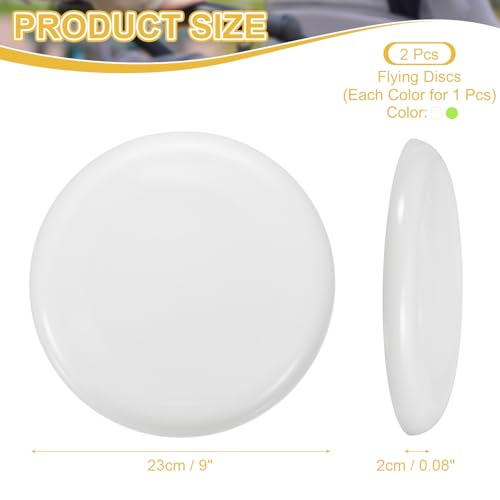 PATIKIL Flying Disc Plastic Flying Disk Flyer for Outdoor Sports Training Playing Lawn Game - color: White/Green