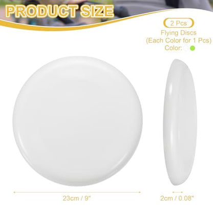 PATIKIL Flying Disc Plastic Flying Disk Flyer for Outdoor Sports Training Playing Lawn Game - color: White/Green