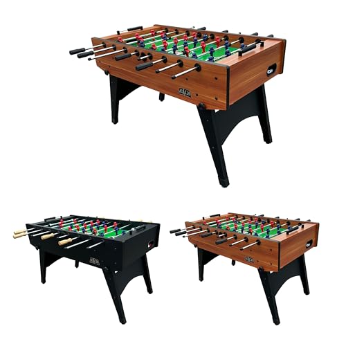 KICK Dreamfyre 55" Foosball Table – Professional Full-Size Indoor Game Table - color: Brown