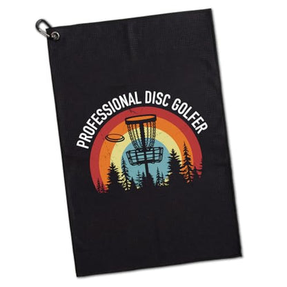 Professional Disc Golfer Printed Microfiber Golf Towel, Funny Frisbee Golf Print Men Women Golfing Towel, Golfer Bags Accessories Gifts for Men Women Disc Player Golfing Lover Family Friend - color: Multicolor081