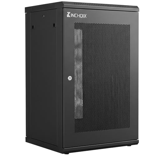 15U Server Cabinet Network Rack Enclosure Cabinet Enclosure for Computer Data Networking Electronic Equipment, Removable Side Panels, Lockable Door, 30in Depth for 19” IT Equipment, A/V Devices - size: 15U