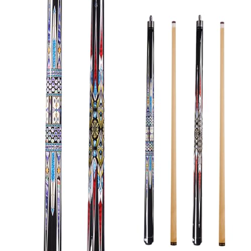 Canadian Maple Pool Cue Stick, Stainless Steel 5/16" X 18 Joint, 58 Inch 13mm Tip Billiard Pool Cue Stick, 19 20 oz, 2-Piece Pool Cue Stick for Beginner, Commercial Home Entertainment - color: Model A(19oz)(20oz)