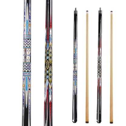 Canadian Maple Pool Cue Stick, Stainless Steel 5/16" X 18 Joint, 58 Inch 13mm Tip Billiard Pool Cue Stick, 19 20 oz, 2-Piece Pool Cue Stick for Beginner, Commercial Home Entertainment - color: Model A(19oz)(20oz)