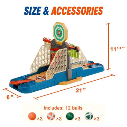 iPlay, iLearn Kids Tabletop Basketball Toy, Battle Board Game Age 3-5 6-8 | Desktop Shooting Ball Dartboard Toys, Fun Famliy Party Target Dart Game, Cool Birthday Gifts for 4-7 8-12 Yr Child Boy Girl